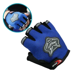 Guantes Zorro Dedo Corto Azul, Rojo, Negro