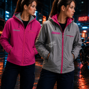 Chaqueta Reflectiva Doble Faz Fucsia, Negro talla S, M, L, XL, XXL